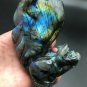535.1g Natural Labradorite Hand sculpture horse Crystal Rough Polished
