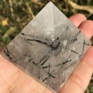 135g Large Natural beautiful  tourmaline Quartz Crystal Pyramid Healing  #ZH41