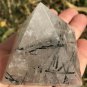 135g Large Natural beautiful tourmaline Quartz Crystal Pyramid Healing #ZH41