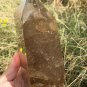 1377g Natural Golden Sun Rutile Quartz Obelisk Crystal Wand Point Healing #ZH34