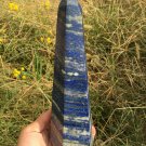 1200g Natural lapis lazuli Quartz Obelisk Crystal Wand Point Healing #ZH33
