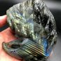 801.3g Natural Labradorite Hand sculpture eagle Crystal Rough Polished