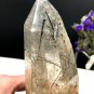 Naturally beautiful Rare Large black Tourmaline Rutilated Quartz point 439g