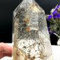 Naturally beautiful Rare Large black Tourmaline Rutilated Quartz point 439g