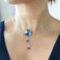 Blue Hydrangeas Real Flower Necklace, Birthday Gift, Gift For Her
