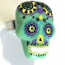Colorful Sugar Skull - Green - FREE SHIPPING Colorful Sugar Skull - Green - FREE SHIPPING