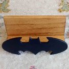 Batman Inspired Wooden Desktop Business Card Holder