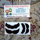 Nintendo Character Inspired Combo Size Fake Mustache Set
