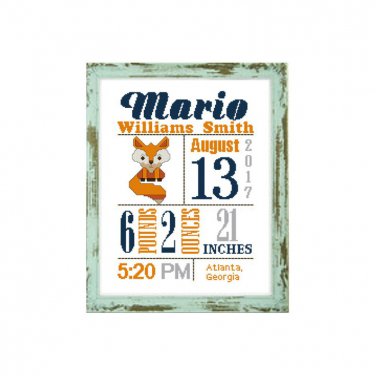 Orange Fox Birth Announcement