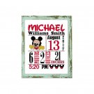 Mickey Birth Announcement