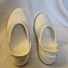 womens size 10 Crocs Mercy White non slip sole with strap Ultralite
