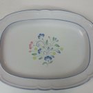 Floral Expressions hand decorated stoneware platter made in Japan