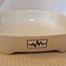 Vintage Blue Heartbeat Medical Radio Wave Corning Ware browning Casserole