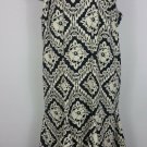 Julian Taylor plus 20W sleeveless geometric print dress flounced hem