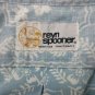 REYN SPOONER XL SS Reverse Print green bird Hawaiian Flag Tropical Blue Shirt