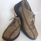Womens 6 1/2 Merrell topo rail stone leather shoe medium brown suede