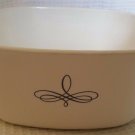 CORNING WARE P-2-1/2-B Black Trefoil  scroll 2 1/2 qt casserole vintage 60s USA