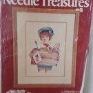 Jan Hagara Stitchery Kit by Needle Treasures  "MARK" Boy holding box of toys