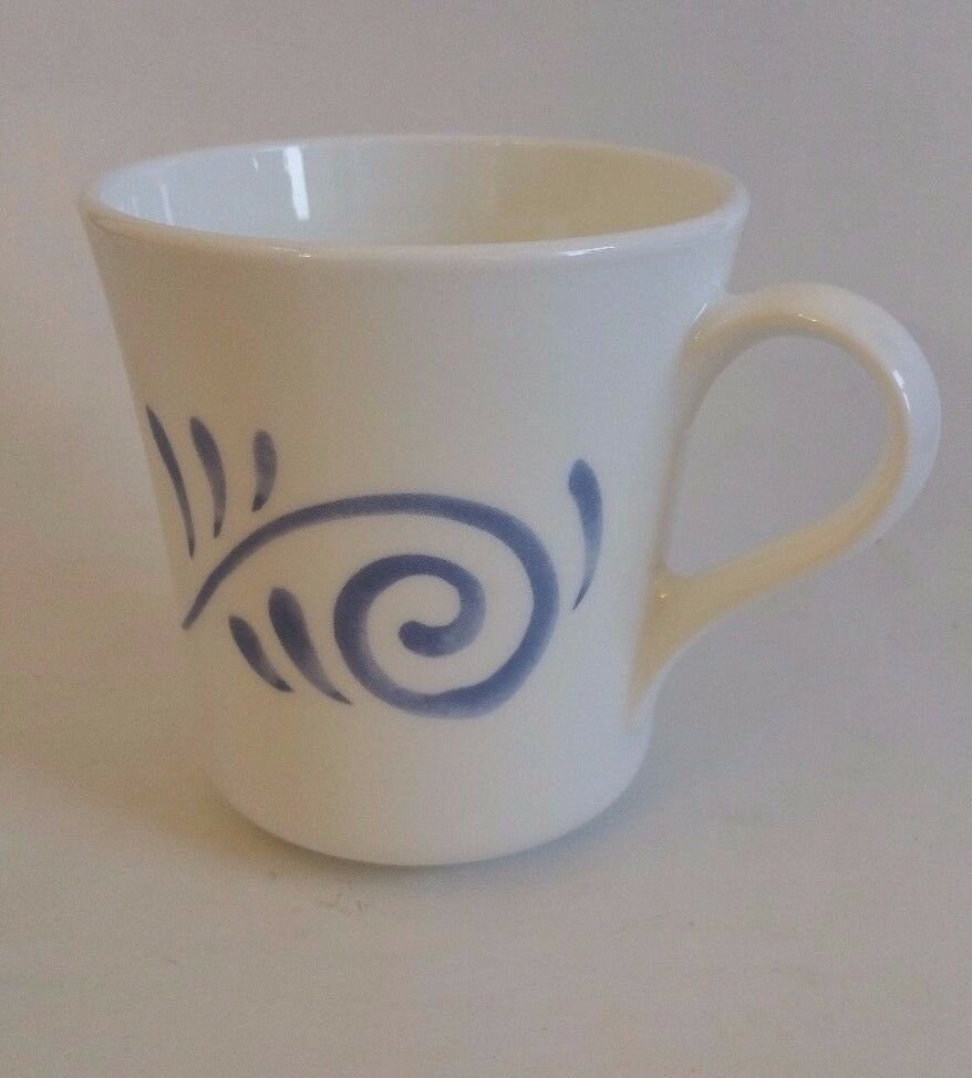 Corelle Corning Oceanview coffee mug Blue spiral