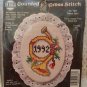 Christmas needlework ornament kits tree, wreath, Santa, horn , Noel