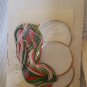 Christmas needlework ornament kits tree, wreath, Santa, horn , Noel
