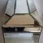 Beveled mirrored keepsake box large home decor blue velvet interior trinket