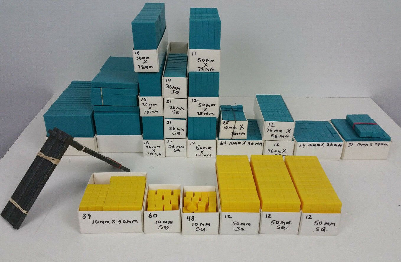 Math Manipulatives Learning tools Solid and heavy over 500 pieces Blue Yellow