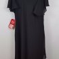 womens plus 22 Black Asymetrical hemline dress Onyx nights Made in USA