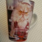 A grumpy cat Latte coffee mug "Happy Happy Joy Joy" Christmas