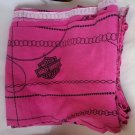 harley girl pink queen size bedsheet torn, see pictures great material