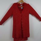 womens 12 red sparkle sleeveless dress with duster blazer made in USA Party!