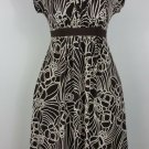 Motherhood Maternity dress S Brown floral Short sleeve banded scoop neck