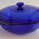 Cobalt blue Anchor Hocking 2 quart casserole dish with lid Made in USA 2 liter