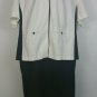 Perceptions by Irene B 22W plus black sleeveless dress with white jacket linen b