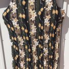 womens plus 3X Sag Harbor Black with peach/ tan floral dress
