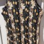 womens plus 3X Sag Harbor Black with peach/ tan floral dress