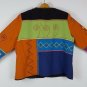 womens 2X Indigo Moon Patchwork jacket with embroidered details lined
