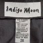 womens 2X Indigo Moon Patchwork jacket with embroidered details lined