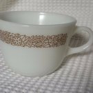 Pyrex Cup Woodland Brown Coffee Tea vintage heavy