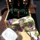 Romantic Napa Wine and cheese basket for two w/ wine glasses, tablecloth Picnic!
