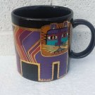 LAUREL BURCH GOLD, PURPLE & TEAL LION COFFEE MUG