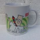 Sherwood 2009 Dogbert and Dilbert "Must Have Coffee" Ceramic Mug