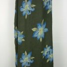 Style&Co size 22W dress sleeveless blue flowers on a green background plus size
