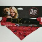 Mutt Nation Miranda Lambert Leather Dog Collar Bandana Red Large Up To 90lbs