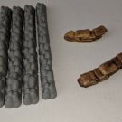 sandbag walls with rock walls  for diorama or playset