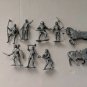 Marx reissue Castle Noble Knights (Silver) figures with horses(18) pcs