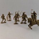 Marx reissue Castle Noble Knights  (Gold) figures with horses(18) pcs