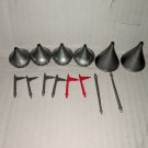 Marx reissue Castle thin keep turrets, flag pole, & pennants
