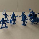 Marx reissue Castle Noble Knights  (Blue) figures with horses(18) pcs