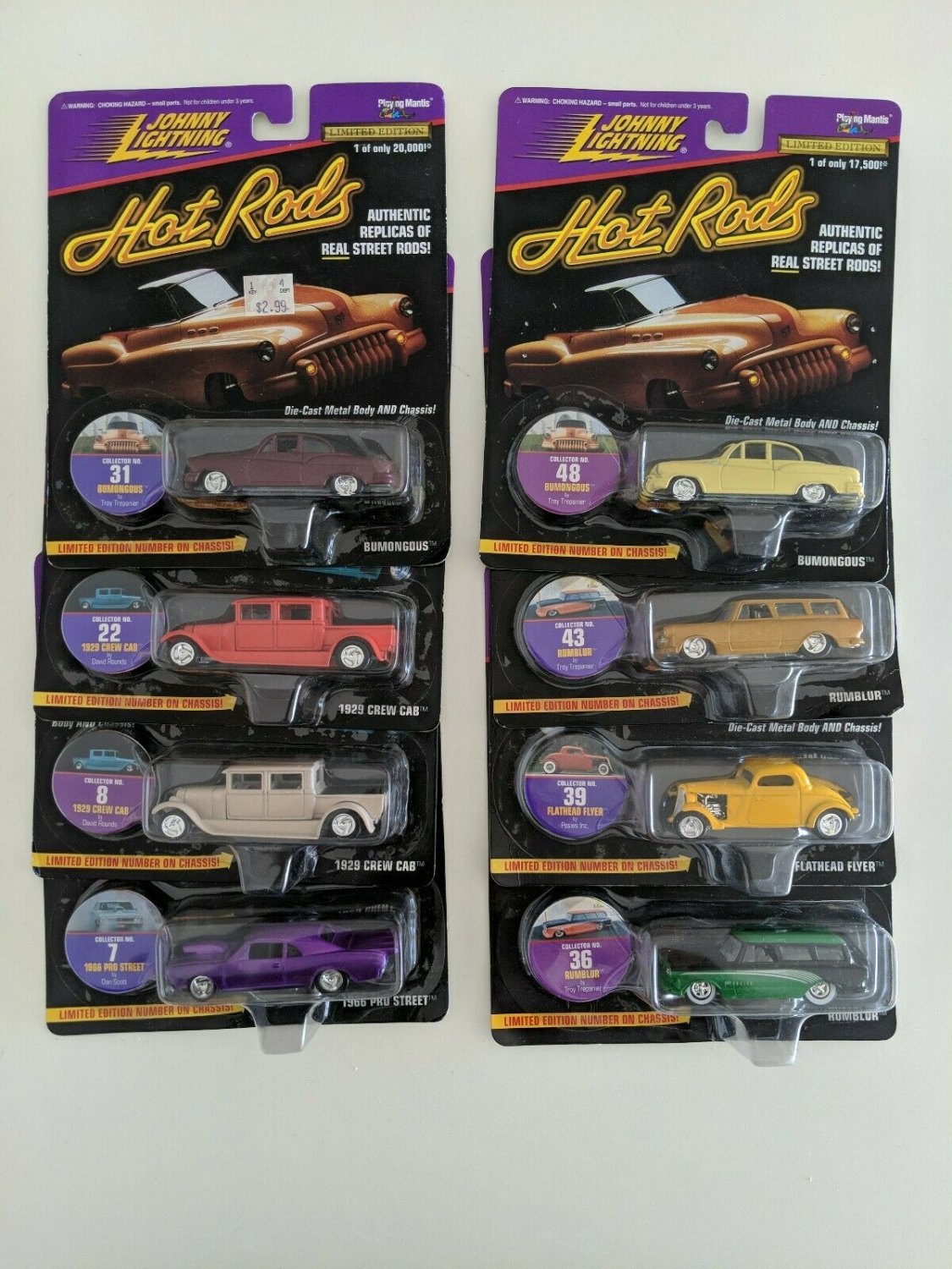 Johnny Lightning 1997 Hot Rods series lot of  8